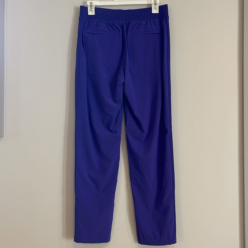 NWT Athleta Brooklyn Lined Pants Royal Purple Athleisure Pilates 4 High Rise - Picture 4 of 11